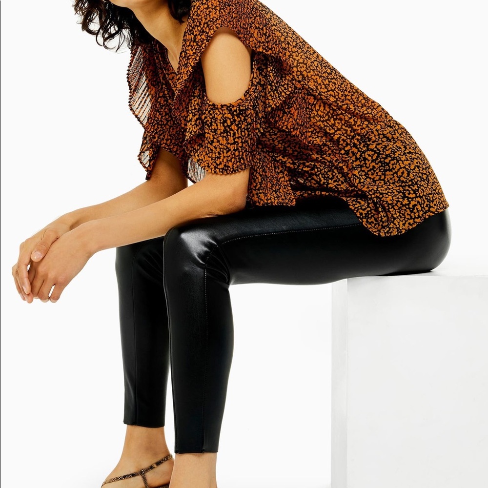 Topshop Faux Leather Leggings